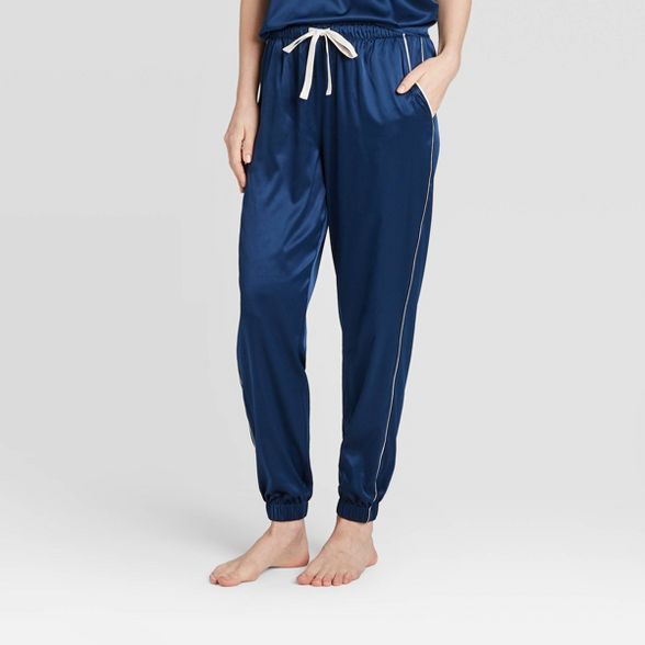 Women's Satin Jogger Pajama Pants - Stars Above™ Navy | Target