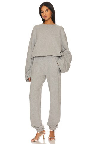 GRLFRND The Curve Sweatpant in Heather Grey from Revolve.com | Revolve Clothing (Global)