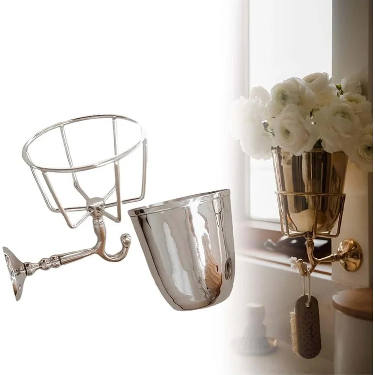 Opal Wall Vessel, Wall Mounted Brass Container Vase, Handcrafted Vintage Multi-Function Hanging O... | Walmart (US)