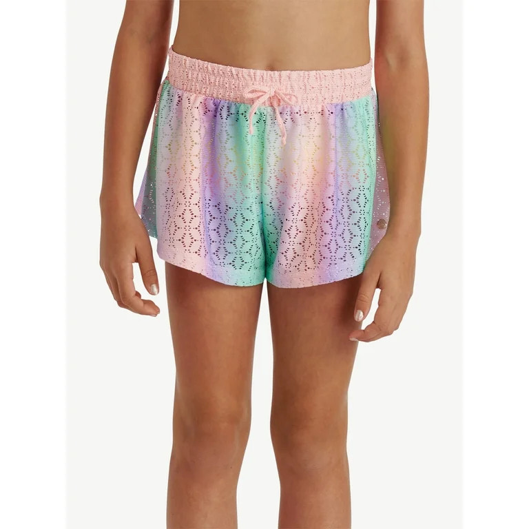 Justice Girls Swimsuit Cover-Up Shorts, Sizes 4-18 | Walmart (US)