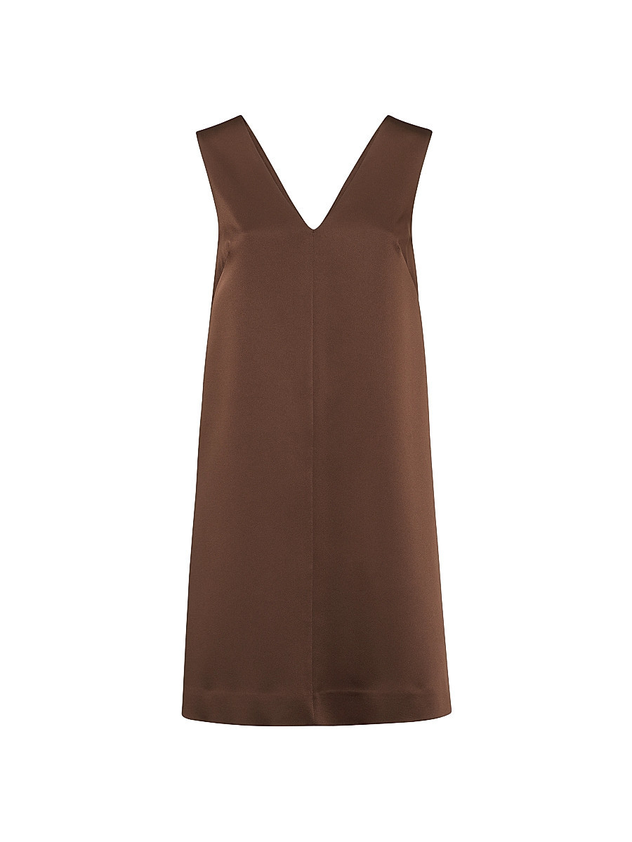 Women's Satin Cady Mini Dress - Brown - Size XXXL | Saks Fifth Avenue