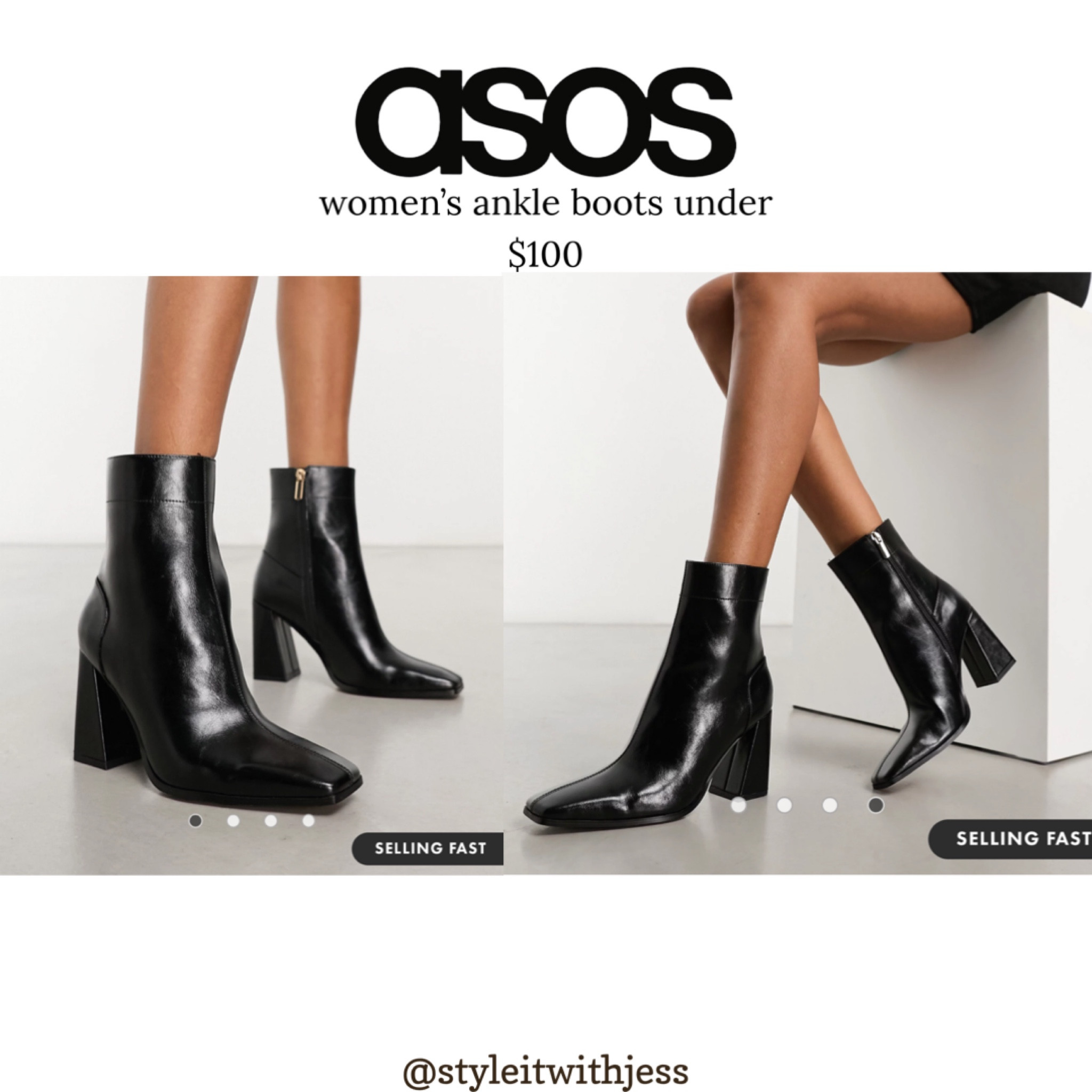 ASOS women’s ankle boots in black under $100 🖤

#LTKstyletip #LTKover40 #LTKfindsunder100