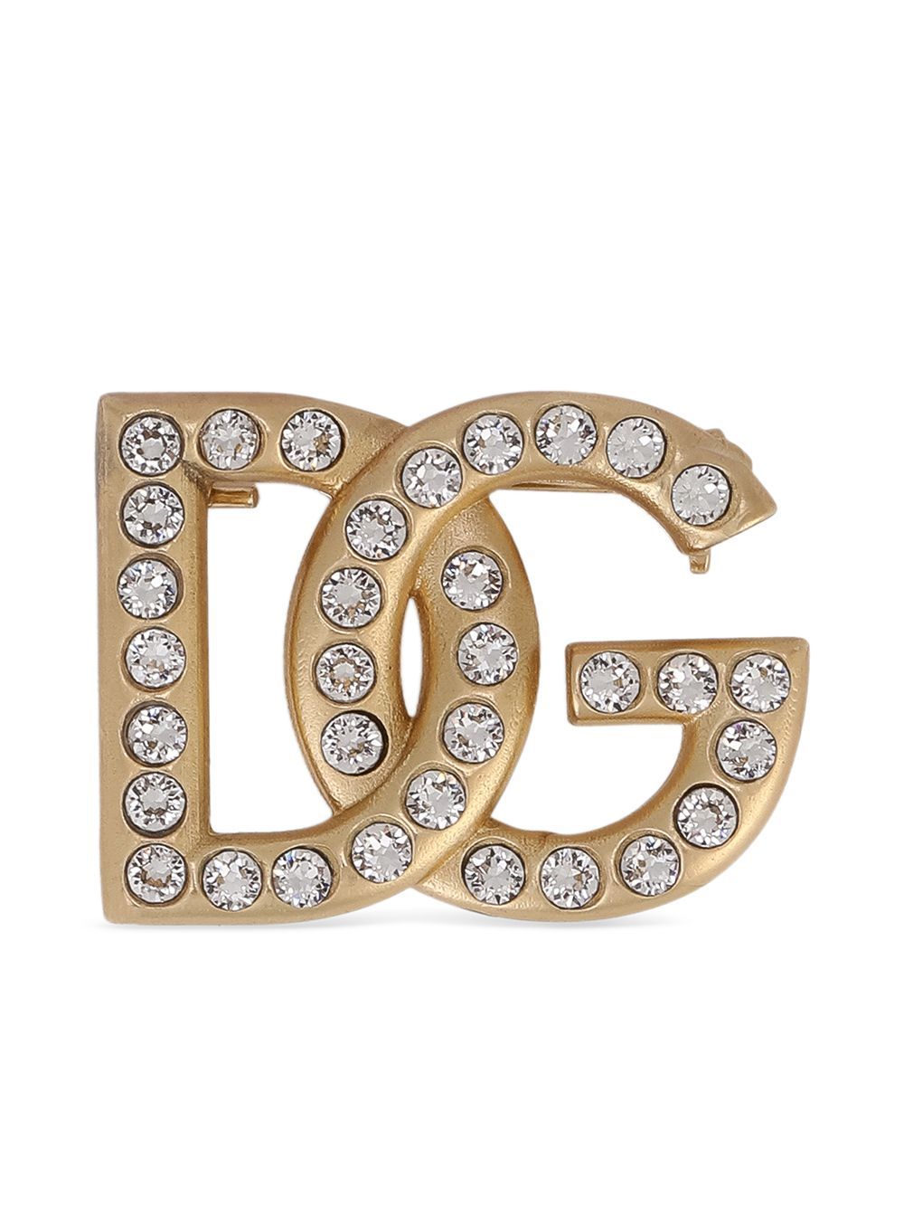 crystal-embellished logo brooch | Farfetch (CA)