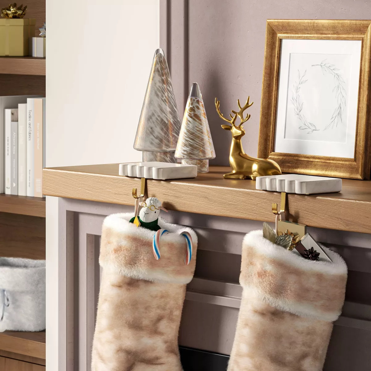 Christmas Set of 2 Marble Stocking Holders White - Threshold™ | Target