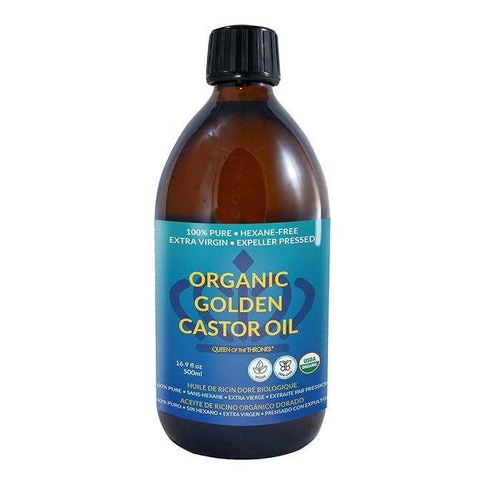 QUEEN OF THE THRONES Organic Golden Castor Oil - 500mL (16.9oz) | 100% Pure & Expeller Pressed fo... | Amazon (US)