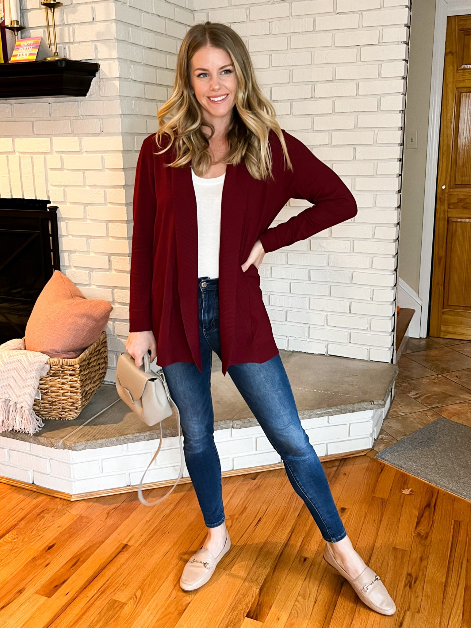 Such a cute and soft cardigan! Perfect for Valentine’s Day! Long enough to wear with leggings. Wearing size small! 

#LTKunder100 #LTKunder50 #LTKworkwear