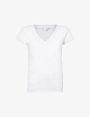 V-neck organic-cotton T-shirt | Selfridges