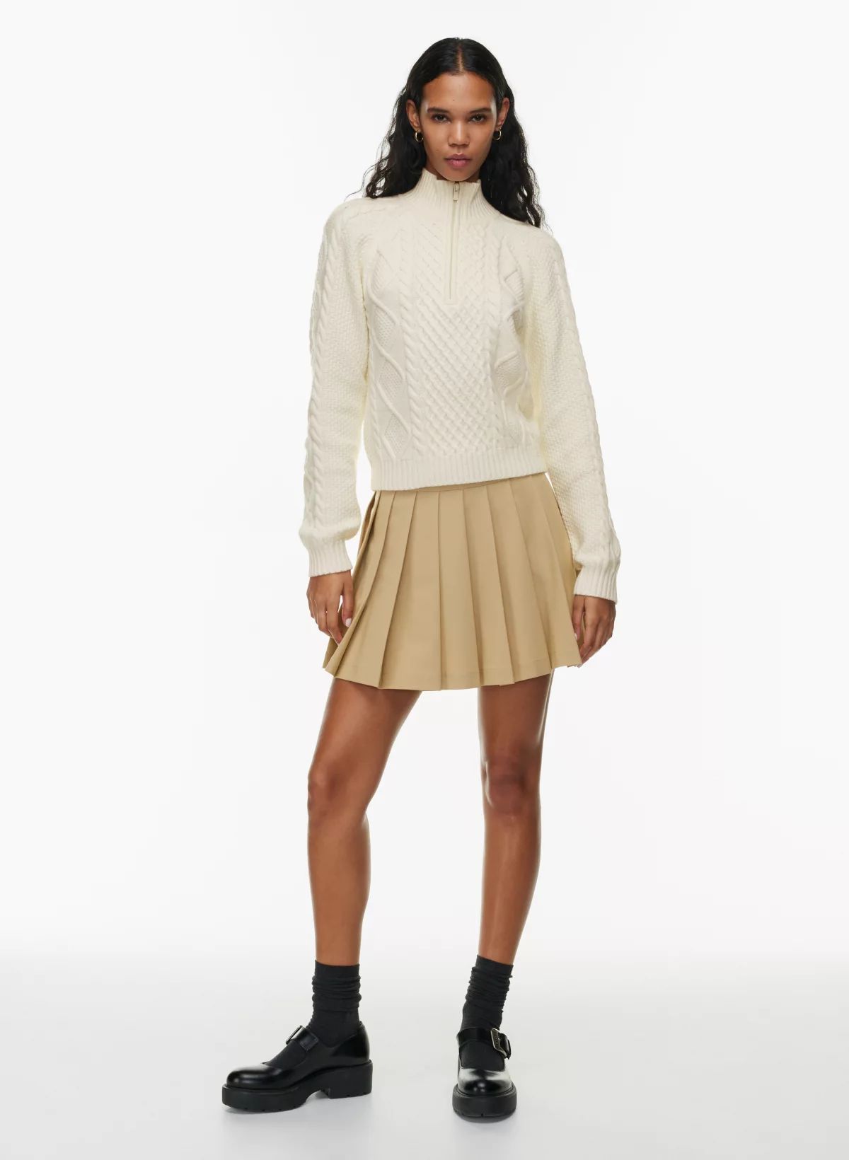 BOREAL 1/4 ZIP SWEATER | Aritzia