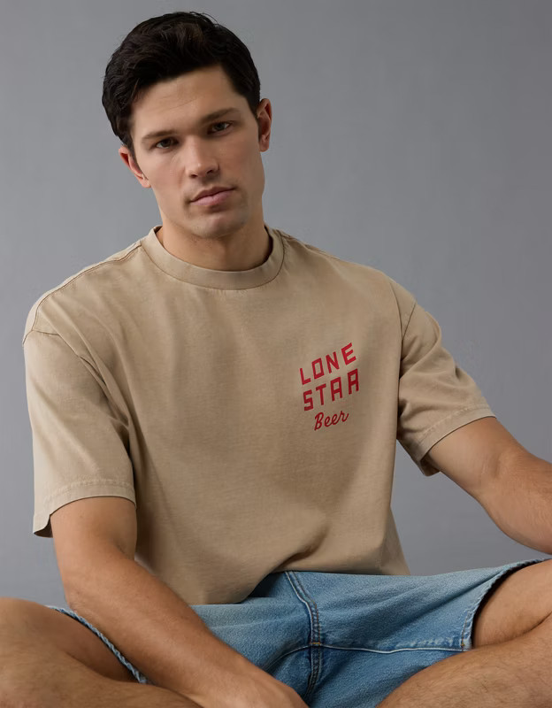 AE Boxy Lone Star Graphic T-Shirt | American Eagle Outfitters (US & CA)