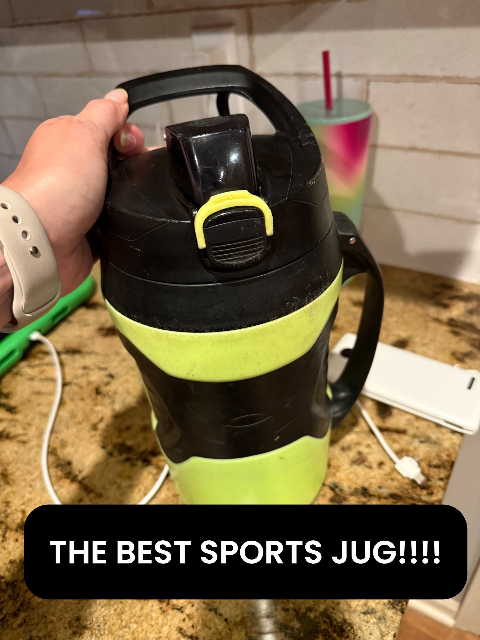 This is the BEST Sports Jug.  My son has actually had this for a couple of years.  It hangs on the fence and holds a lot of water.

#LTKActive #LTKKids #LTKmomlife