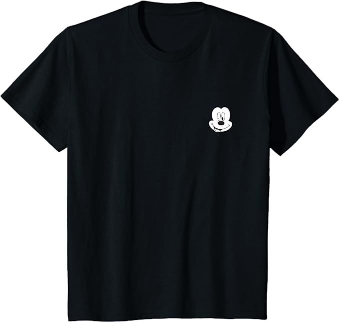 Disney Winking Mickey Mouse Face Small Icon T-Shirt | Amazon (US)
