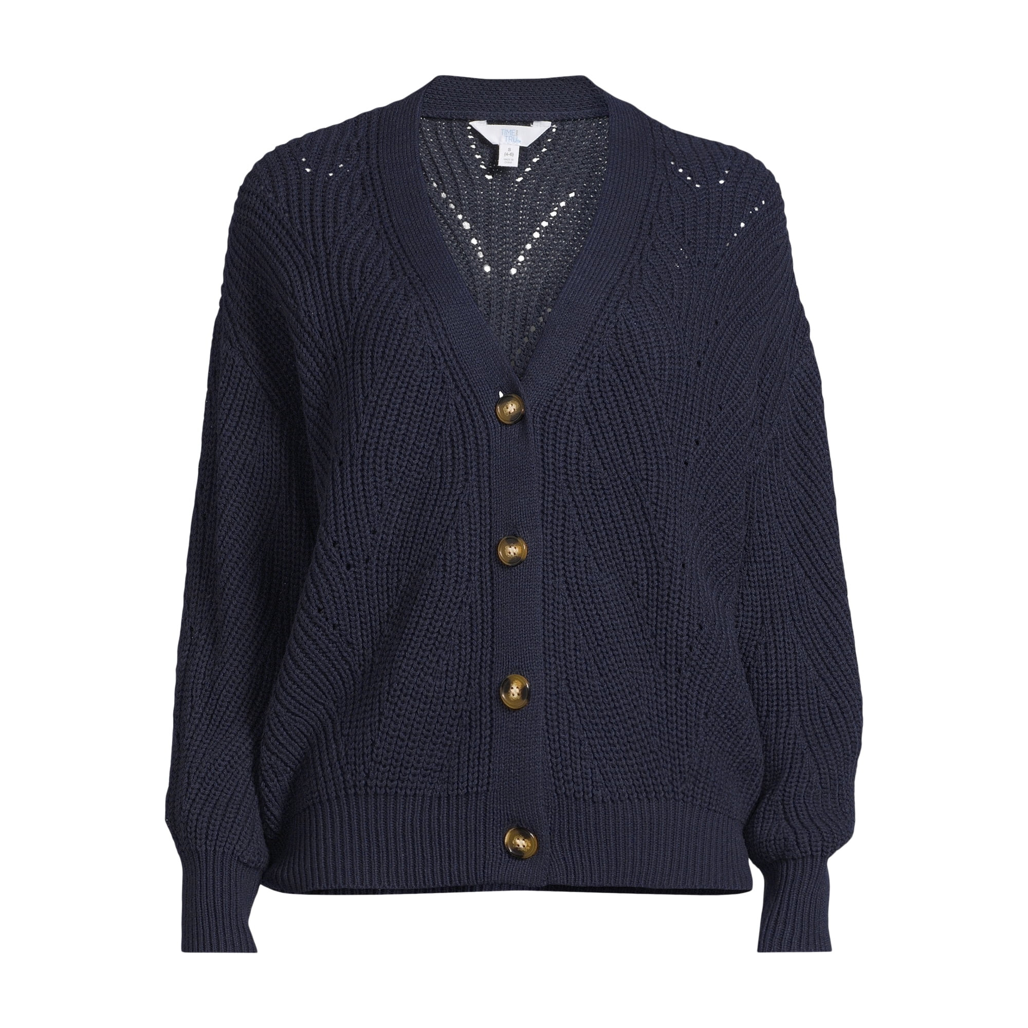 Time and Tru Women's Boyfriend Cardigan | Walmart (US)