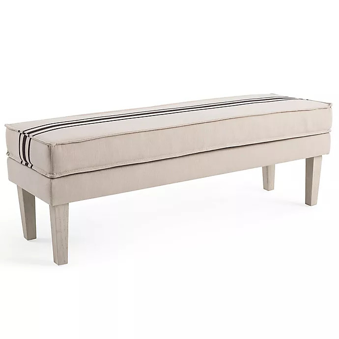 Bee & Willow™ Home Upholstered Bench in Natural | Bed Bath & Beyond
