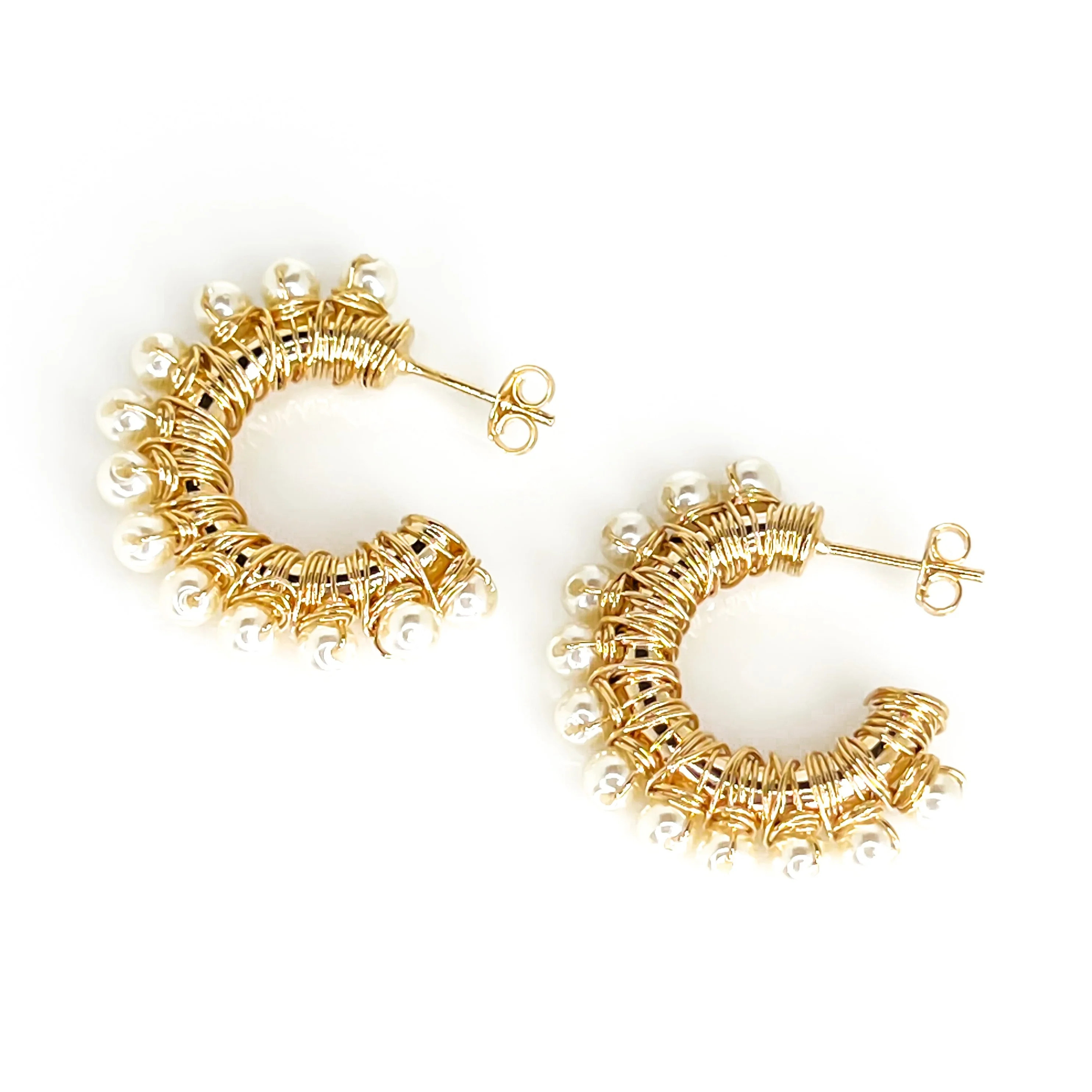 Marigold Pearl Hoop Earring | Jonesy Wood