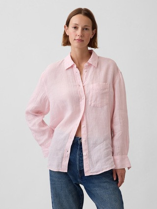 100% Linen Oversized Shirt | Gap (US)