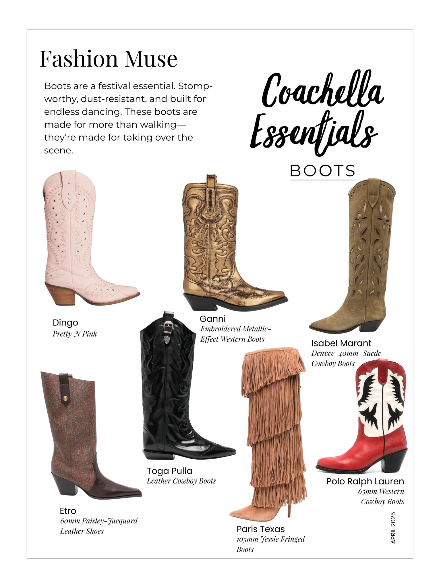 Coachella Essentials: Cowboy Boots

Where to shop for Coachella, fashion finds, festival style, western style, Coachella fashion, boho style 

#LTKFestival #LTKStyleTip #LTKShoeCrush