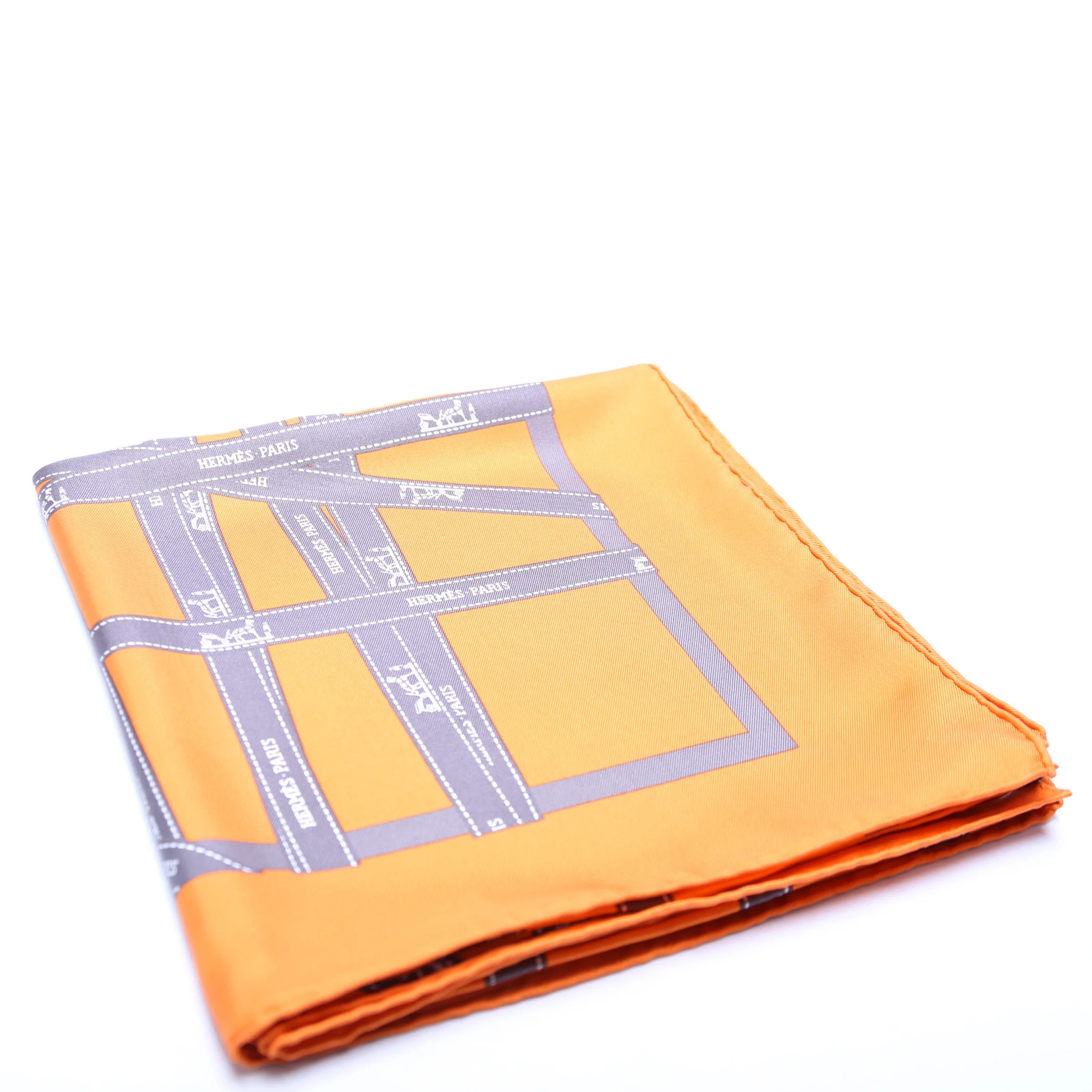 Bolduc 90CM Silk Scarf Orange | Keeks Designer Handbags