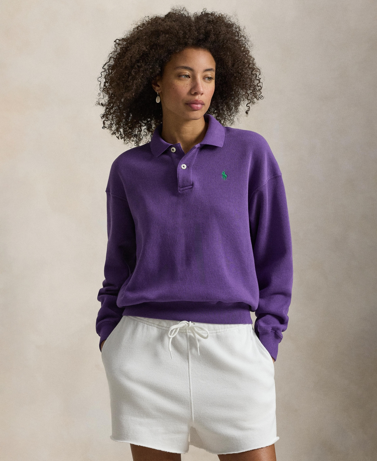 Polo Ralph Lauren Women's Arctic Fleece Pull-On Top - Purple cactus | Macy's