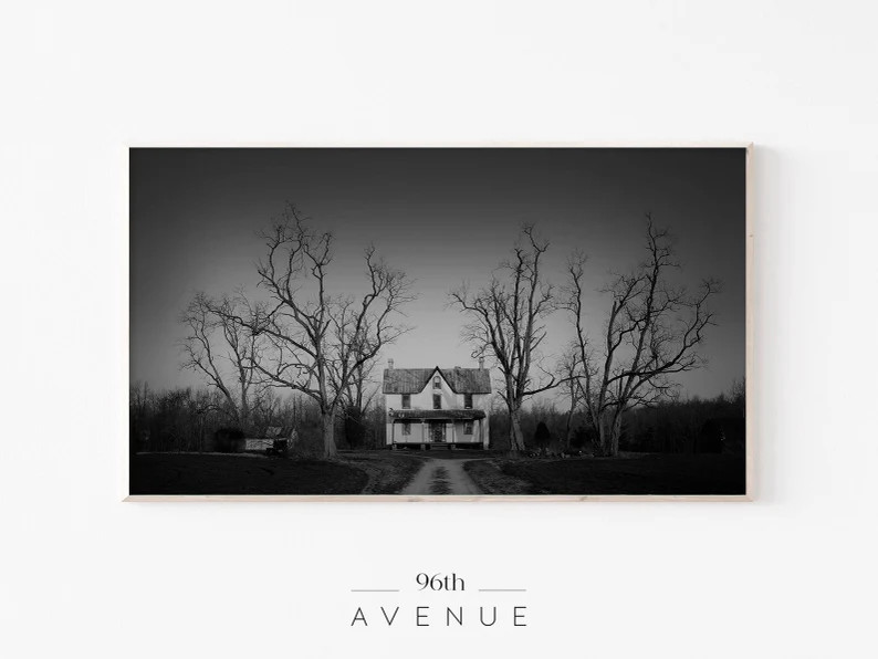 Halloween Frame Tv Art  Haunted House samsung Frame Tv Art - Etsy | Etsy (US)