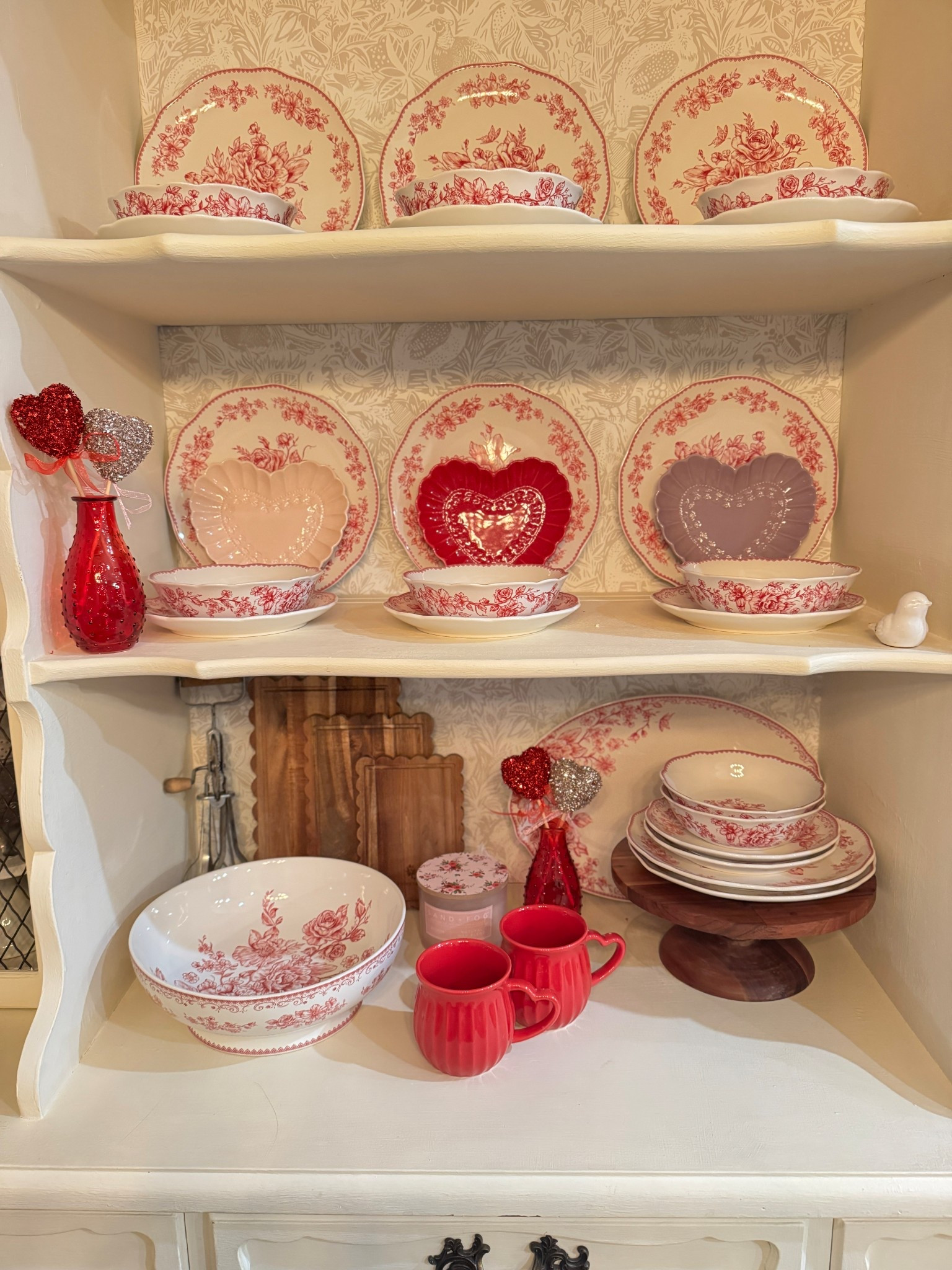 The cutest Valentine’s Day refresh for my china hutch! Using Pioneer Woman collection dishes from Walmart! 

#LTKSeasonal #LTKValentine #LTKHome