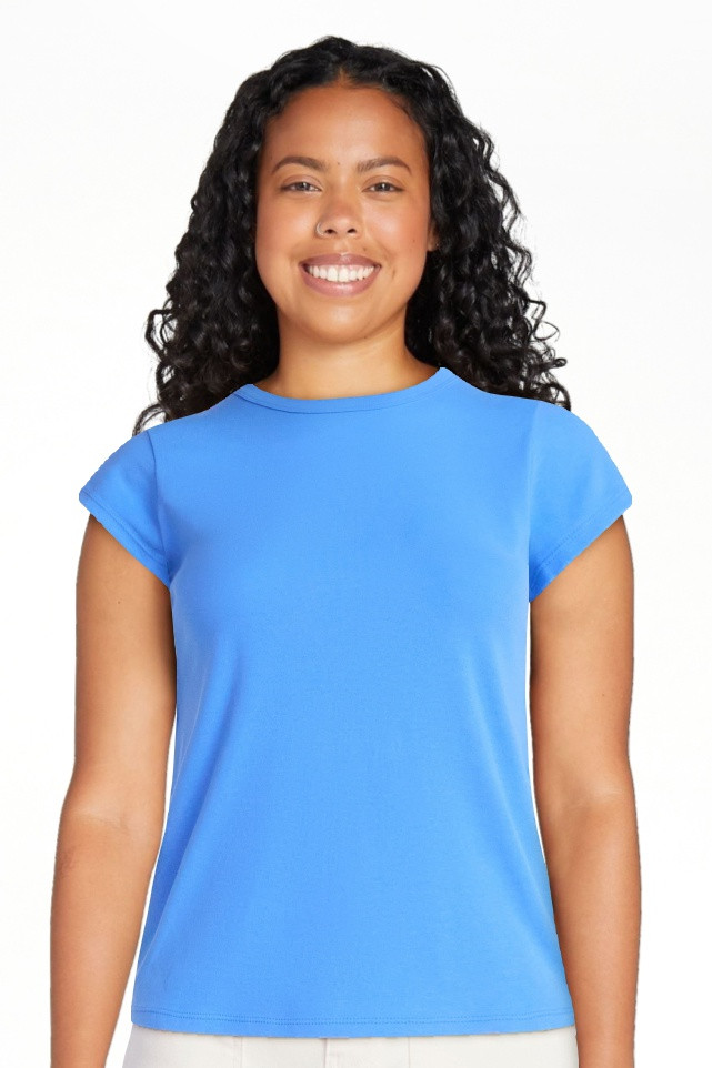 Free Assembly Women's and Women's Plus Cap Sleeve Tee, Sizes XS-4X | Walmart (US)