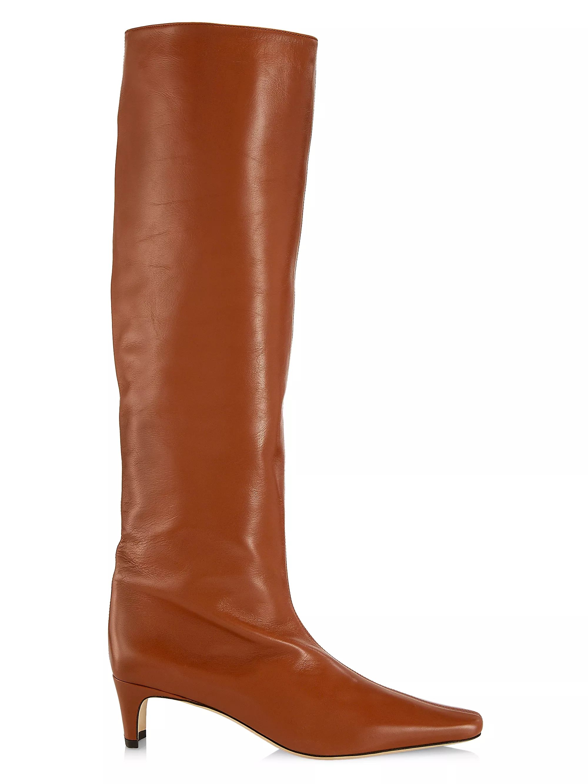 Shop Staud Wally Leather Knee-High Boots | Saks Fifth Avenue | Saks Fifth Avenue