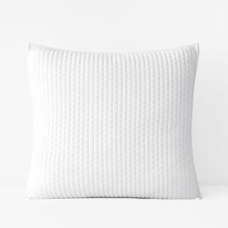 The Company Store Legends Paloma Cotton Textured Euro Sham in White 50494F-E-WHITE - The Home Dep... | The Home Depot