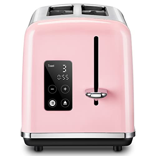 Pink Toaster, REDMOND Toaster 2 Slice with LED Touch Screen and Digital Countdown Timer, Stainless S | Amazon (US)