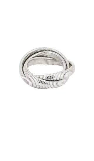 Chunky Triple Intertwined Snake Bracelet in Silver | Revolve Clothing (Global)