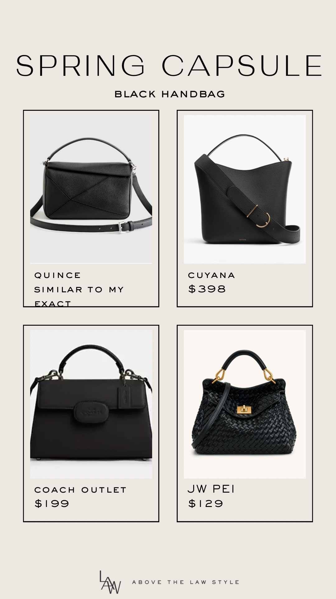 Spring Capsule: Black Handbag

#LTKOver40 #LTKItBag #LTKStyleTip