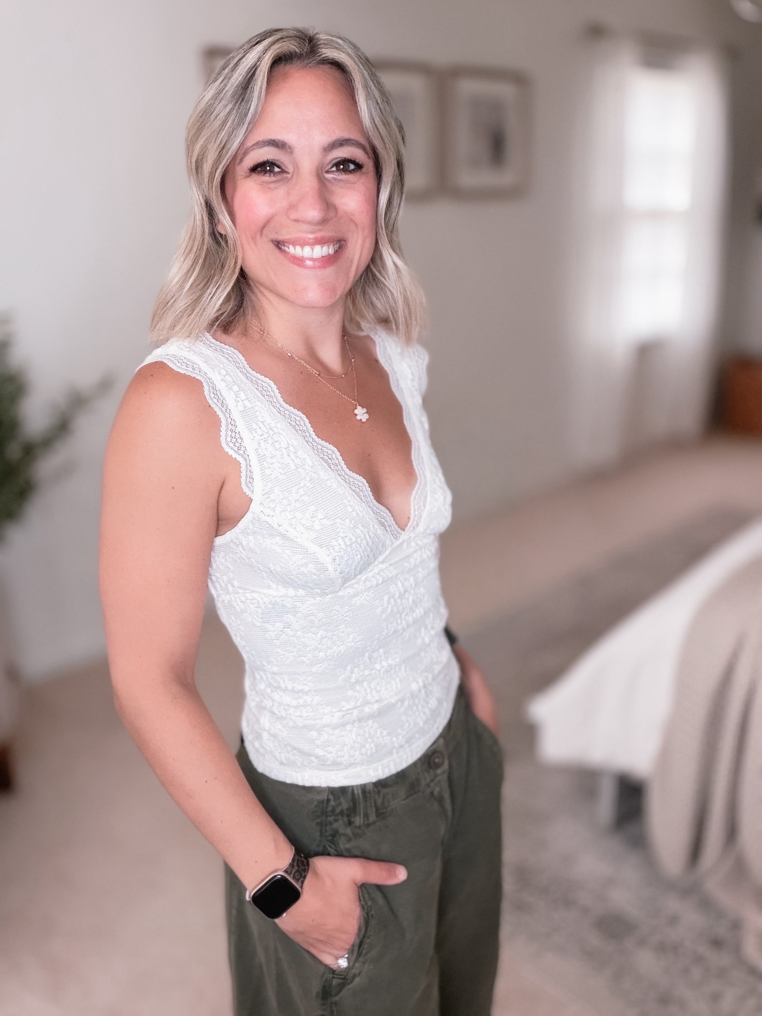 Date Night outfit. 

Spring outfit. Green pants. Green jeans. Lace top. Spring outfits 2026. Spring outfits. Date night outfits. Country concert outfits. Vacation outfits. Vacation outfits beach. Work outfits. Business casual workwear. Spring dresses. Country concert dresses. Travel outfits. Resort wear 2026. 


#LTKootd #LTKgrwm #LTKmomlife