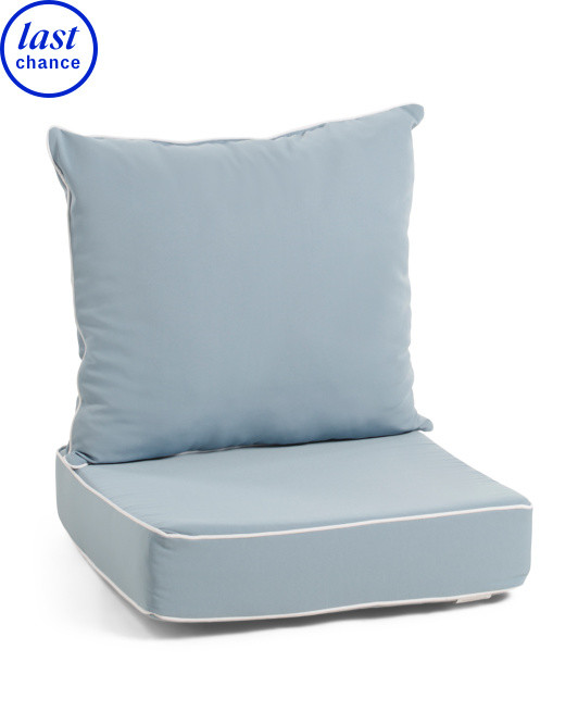 24x24 Indoor Outdoor Solid T Spun Deep Seat Cushion Set | Throw Pillows | Marshalls | Marshalls