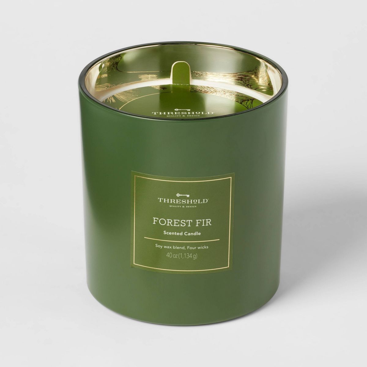 Colored Glass Forest Fir Jar Candle Green - Threshold™ | Target