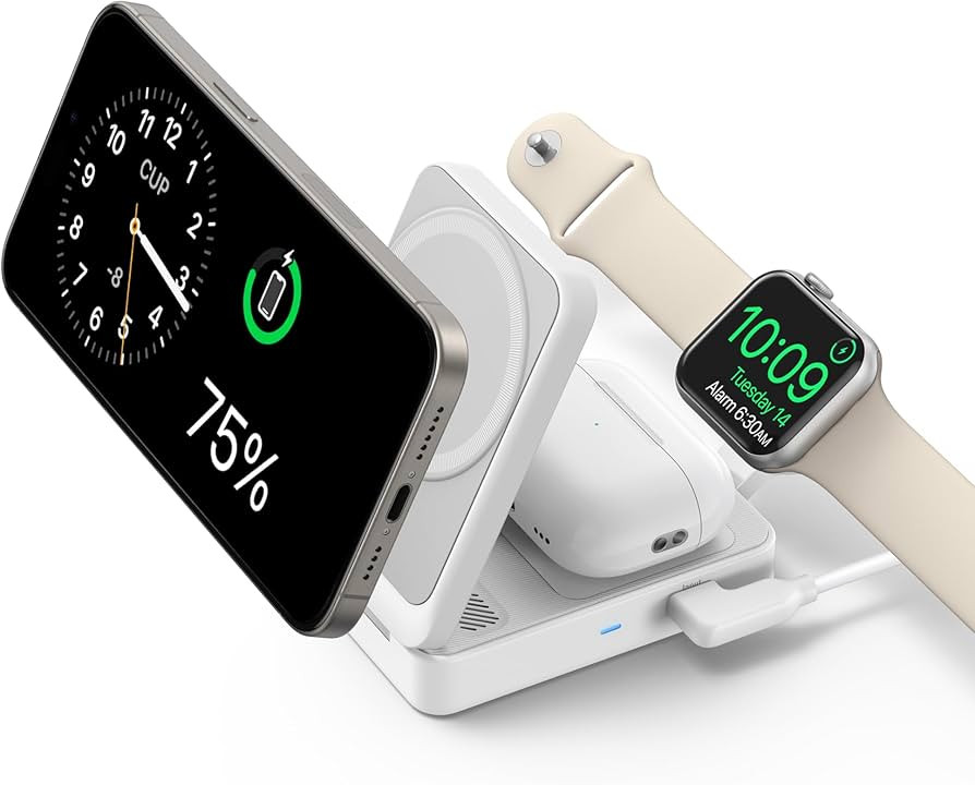 Anker MagGo 3-in-1 iPhone 16 Charging Station, MagSafe-Compatible Wireless Charger Stand, Qi2 Cer... | Amazon (US)