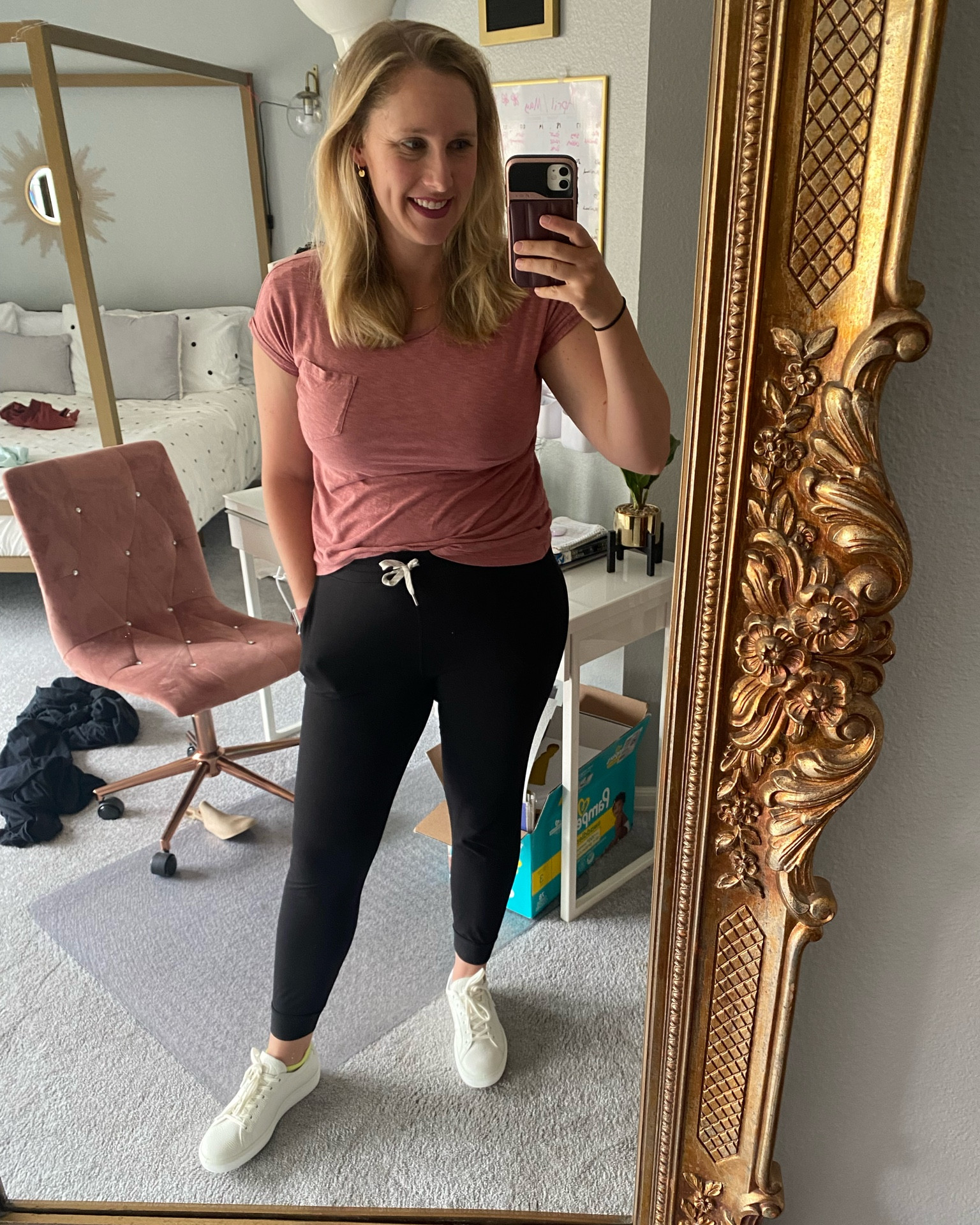 Postpartum friendly spring outfit  

#LTKstyletip #LTKfamily #LTKfit