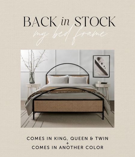 Back in stock - #canebedframe #kingbed #queenbed #twinbed #rattanbed #canebed #archbed #bedroom #homefind 

#LTKFind #LTKstyletip #LTKhome