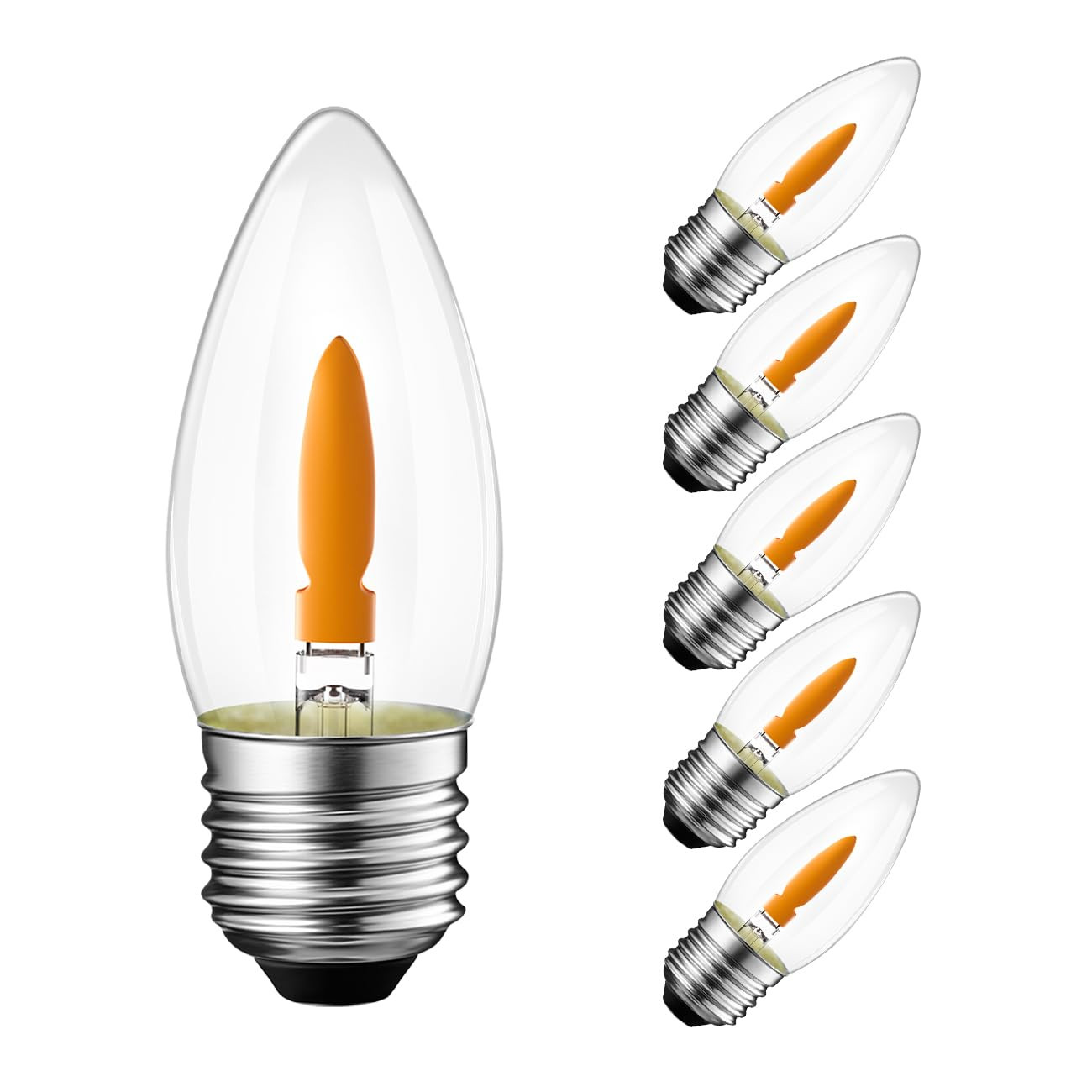 LVWIT Flame Light Bulbs,Flickering Flame Bulbs with 2 Modes,E26 1800K Non-Dimmable Realistic Fire... | Amazon (US)