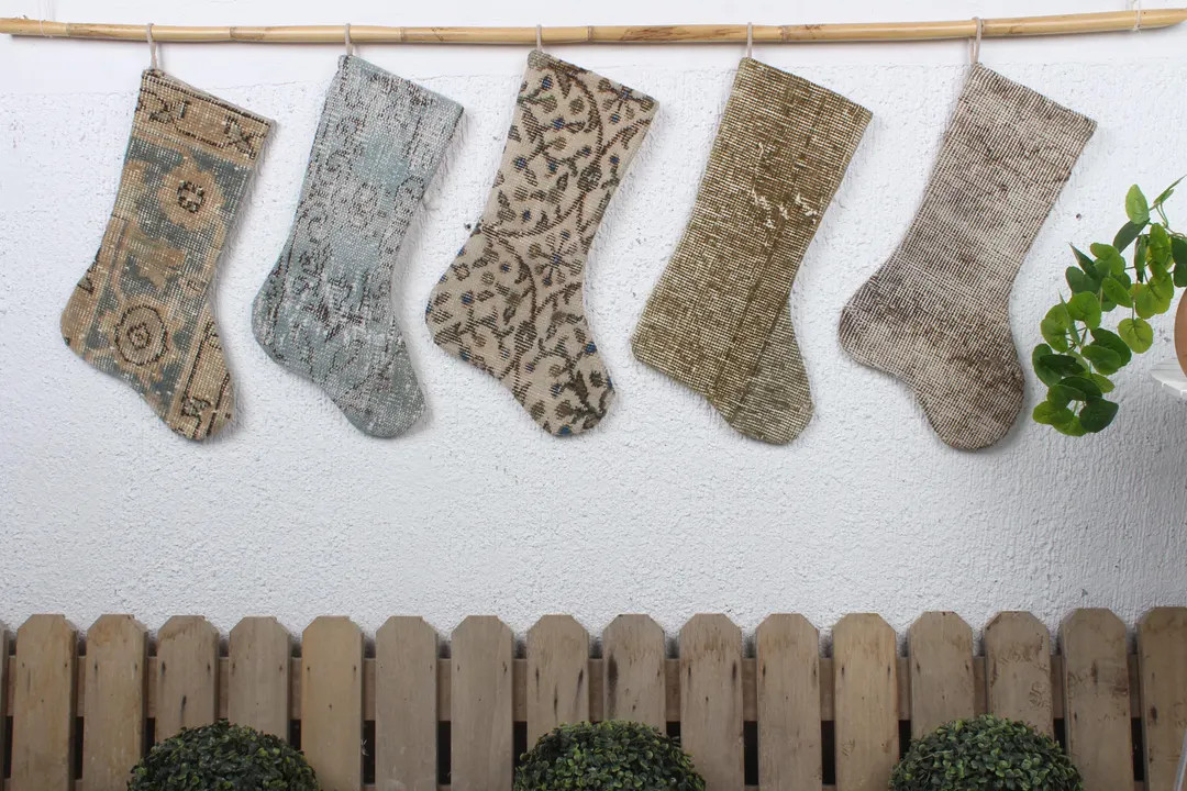 Vintage Kilim Christmas Stocking, Handmade Rustic Decor, Personalized Stocking, Unique Christmas ... | Etsy (US)