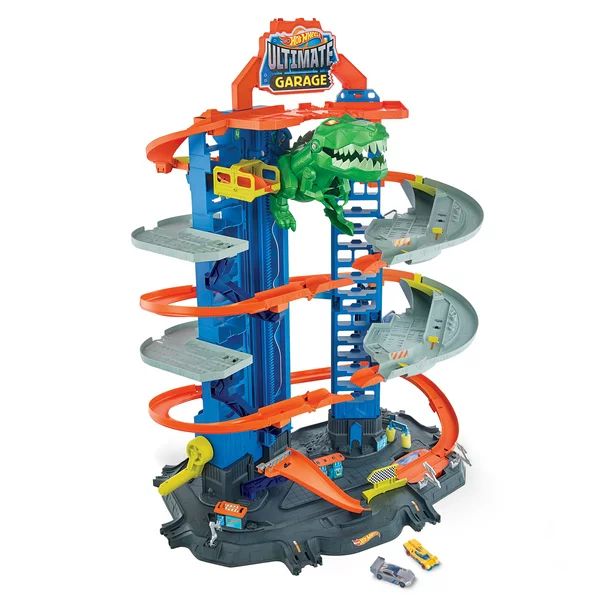 Hot Wheels City Robo T-Rex Ultimate Garage Multi-Level Multi-Play Mode Park 100 Plus 1:64 Scale C... | Walmart (US)