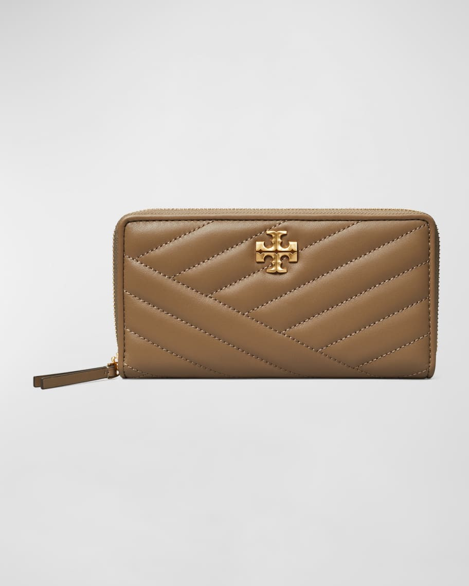 Tory Burch Kira Chevron-Quilt Zip Continental Wallet | Neiman Marcus