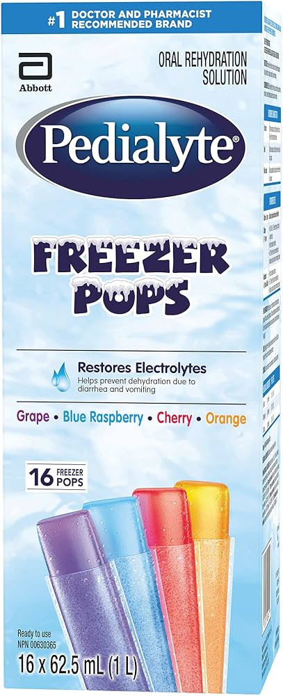 Pedialyte®, Electrolyte Popsicles For Adults & Kids, Variety Pack, 16 x 62.5 mL, Electrolyte Rep... | Amazon (CA)