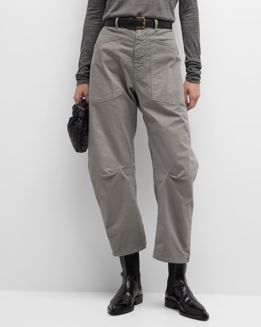 Nili Lotan Shon Mid-Rise Cropped Pants | Neiman Marcus