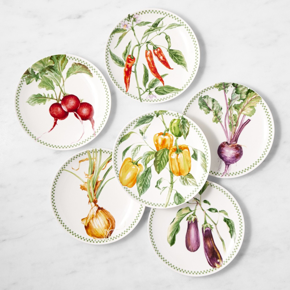 Garden Vegetable Salad Plates, Set of 6 | Williams-Sonoma