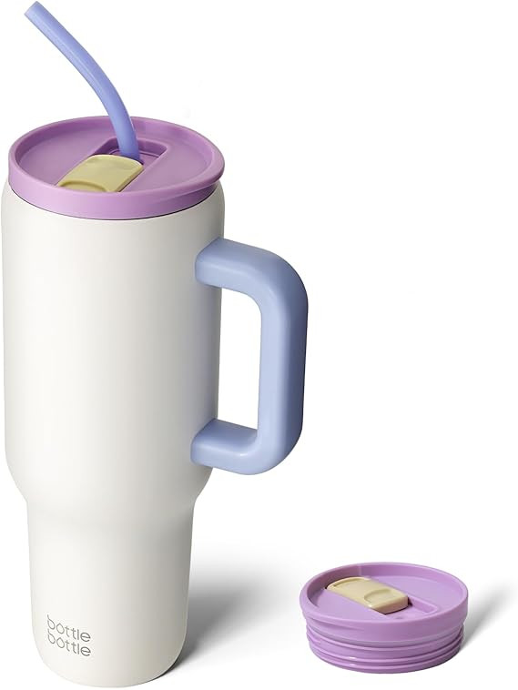 BOTTLE BOTTLE 40 oz Tumbler with Handle and Straw,Stainless Steel Vacuum Travel Mug,Car Cup with ... | Amazon (US)