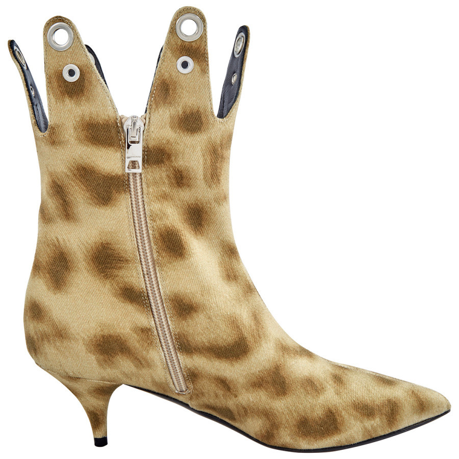 Burberry Jermaine Leopard Print Eyelet Detail Ankle Boots | Jomashop.com & JomaDeals.com