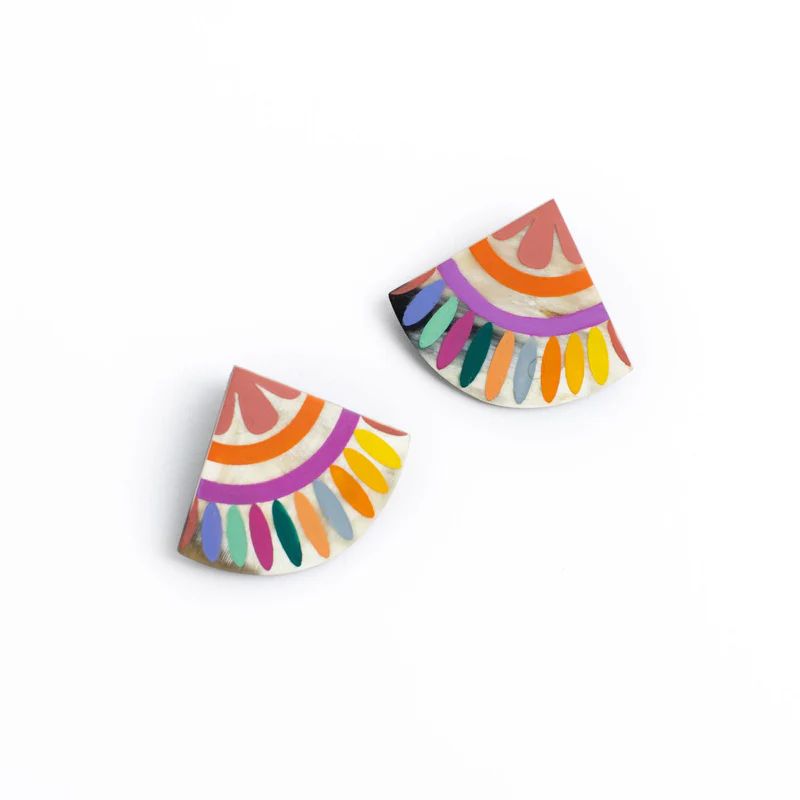 Rainbow Tile Earrings | Sunshine Tienda