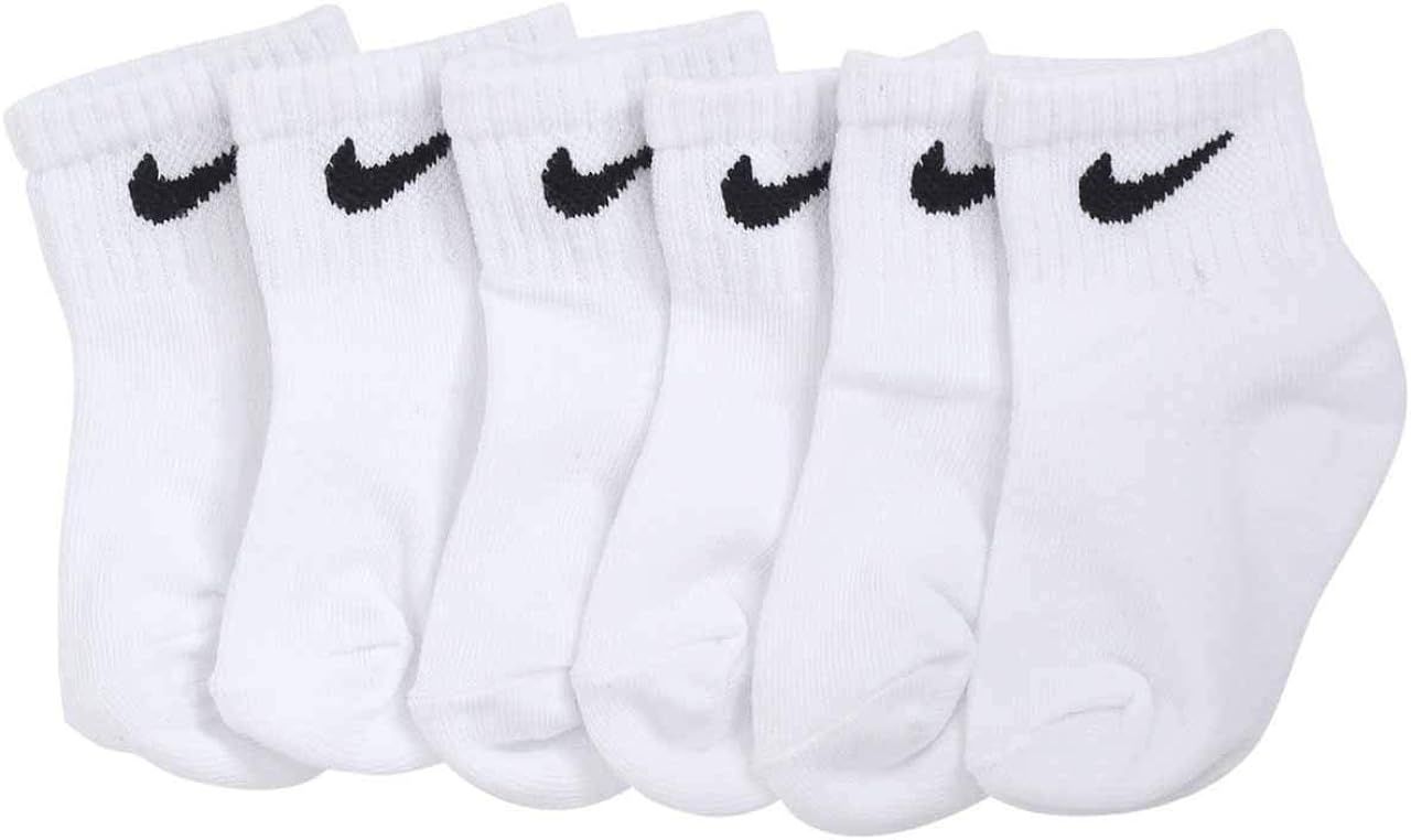 Nike Newborn Baby Socks White/Black 6 Pairs, Size | Amazon (US)