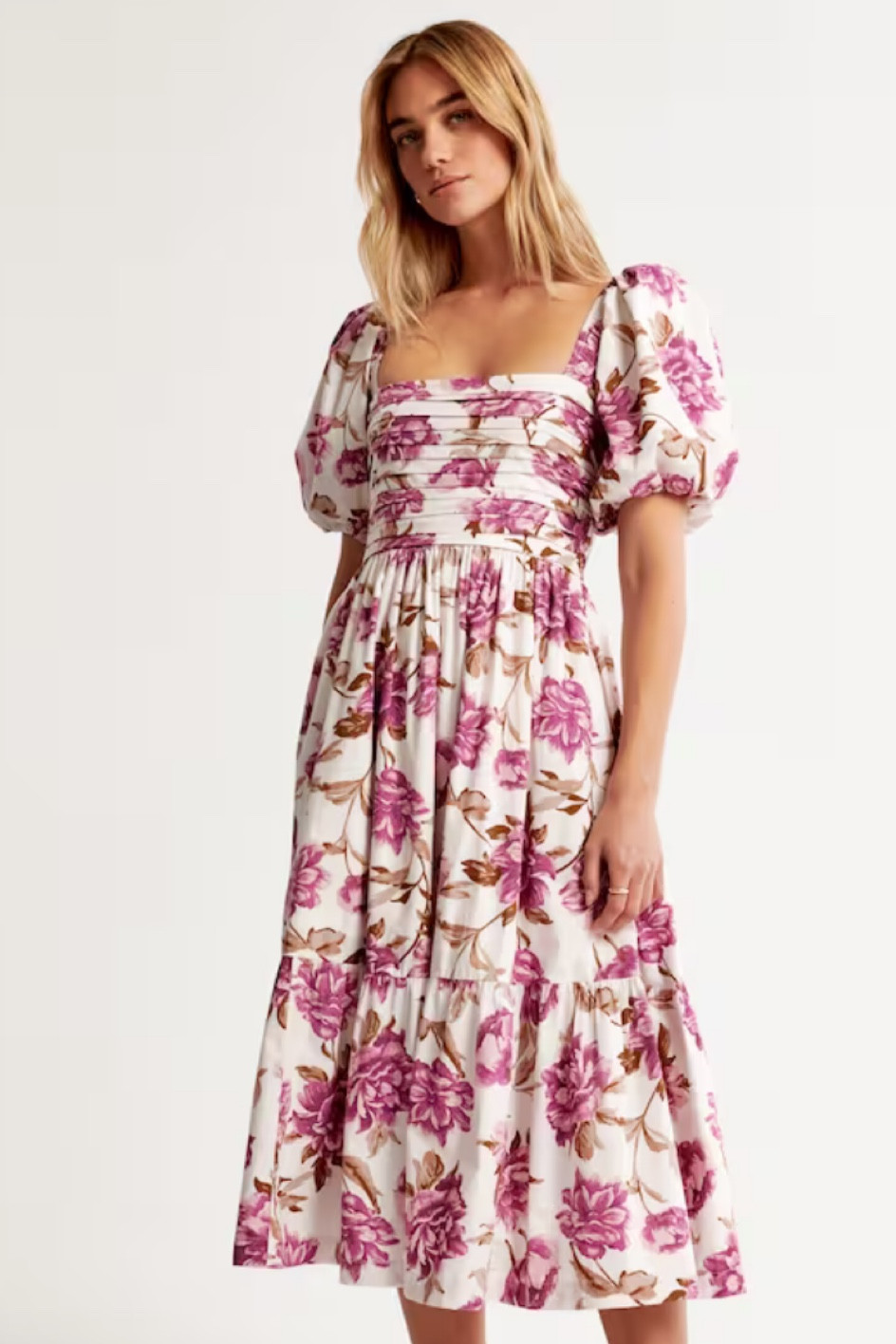 Pink floral puff sleeve dress for summer 

#LTKunder100 #LTKwedding #LTKSeasonal