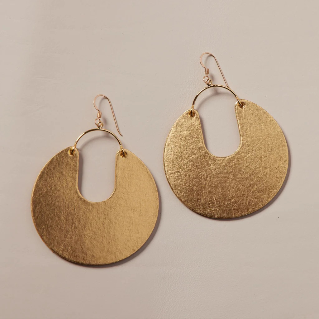 Vintage Gold Leos | Nickel and Suede