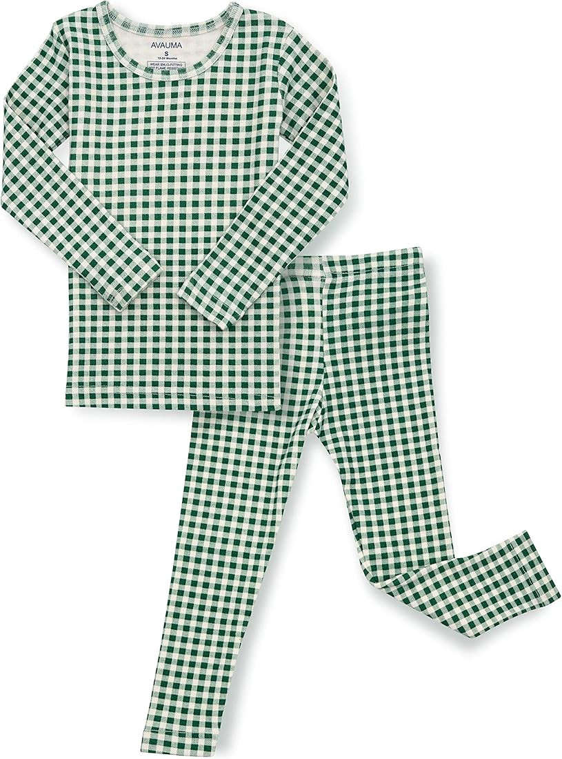 Amazon.com: AVAUMA Baby Boys Girls Pajama Set 6M-7T Kids Cute Toddler Snug fit Pattern Design Pjs... | Amazon (US)